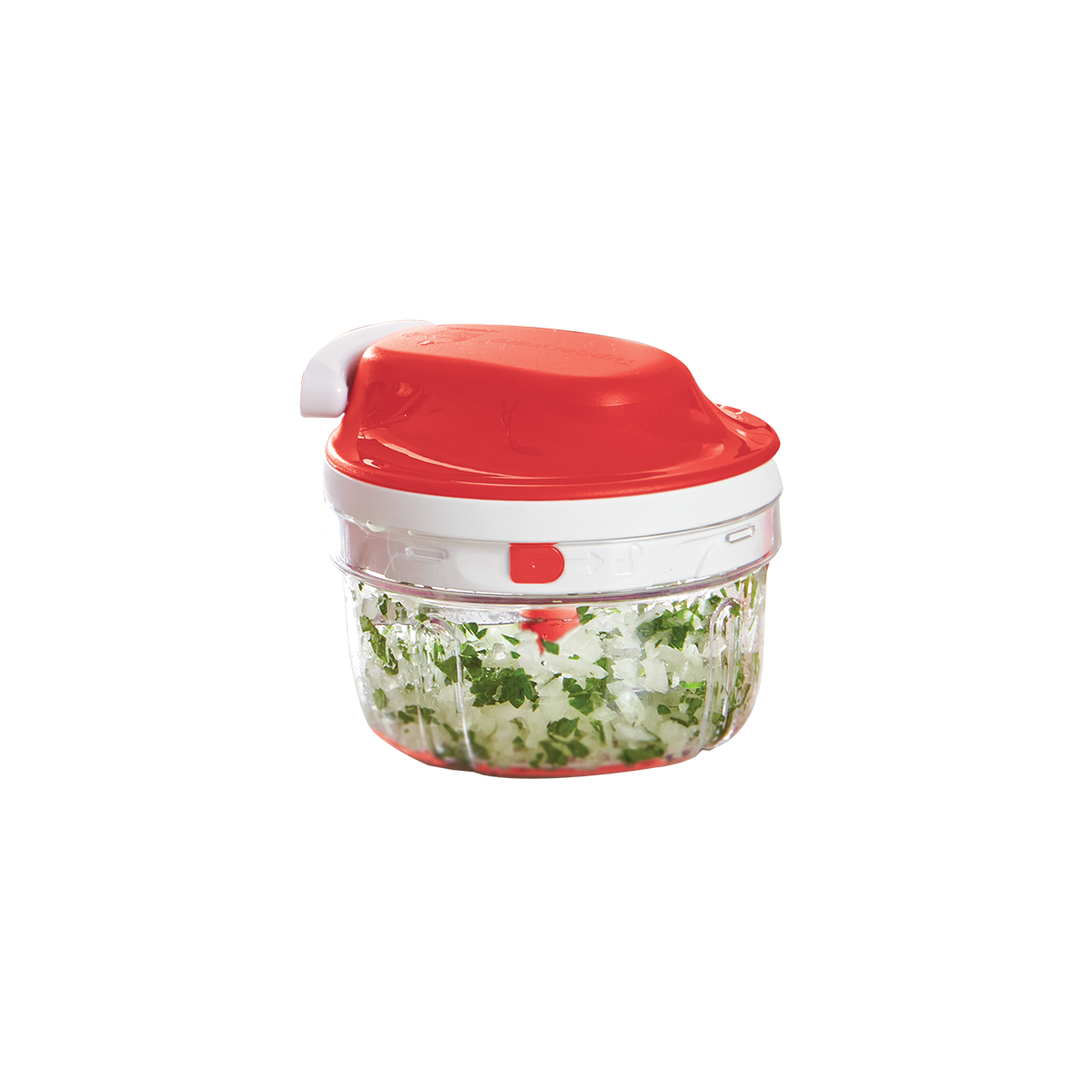 Procesador Manual para Alimentos Tupperware. Activa el mecanismo estirando la cuerda