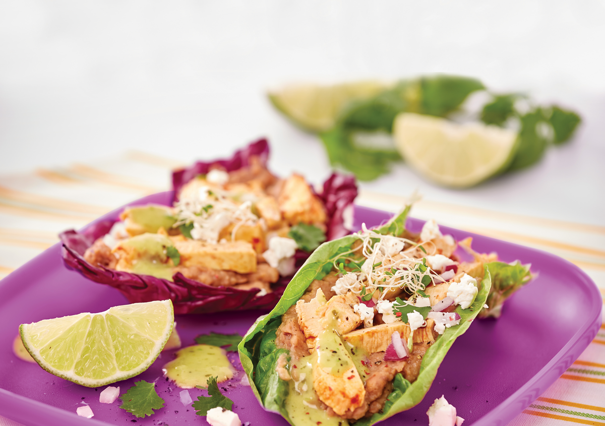 Receta tacos ligeros de pollo adobado