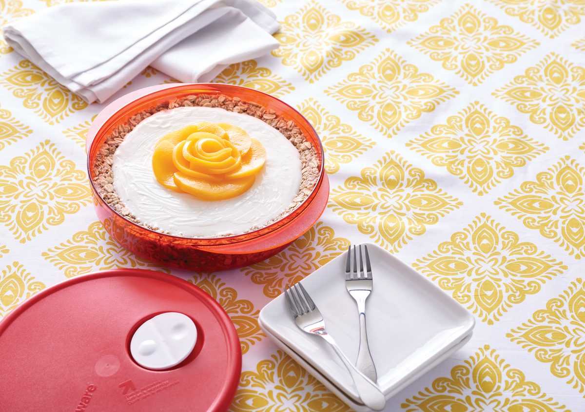 Receta tarta de avena con durazno