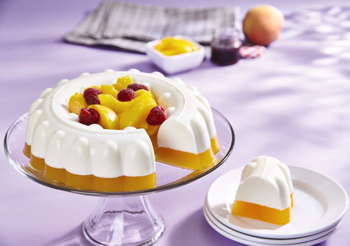 Receta Gelatina de yogurt con durazno