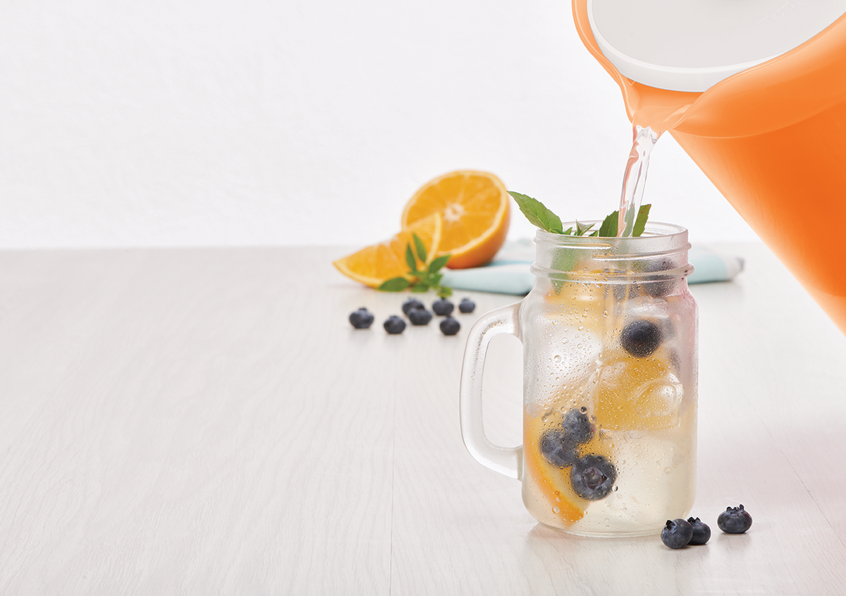 Receta Infusión de naranja, blueberries y albahaca 