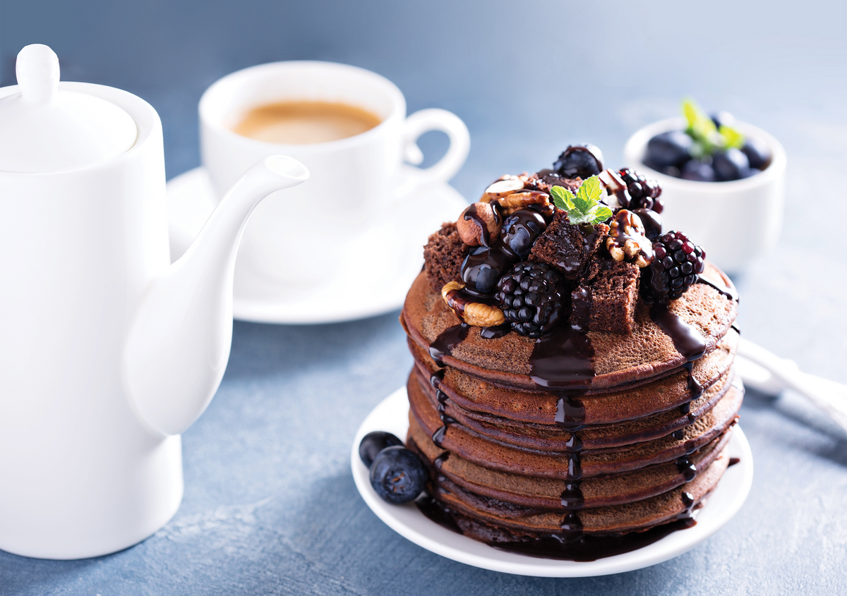 Receta Hotcakes de chocolate