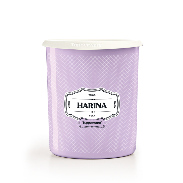 Contenedor para despensa Tupperware decorado "Harina"
