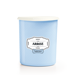 Contenedor para despensa Tupperware decorado "Arroz"