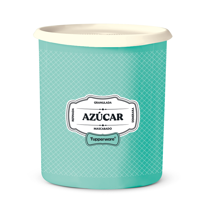 Contenedor para despensa Tupperware decorado "Azucar"