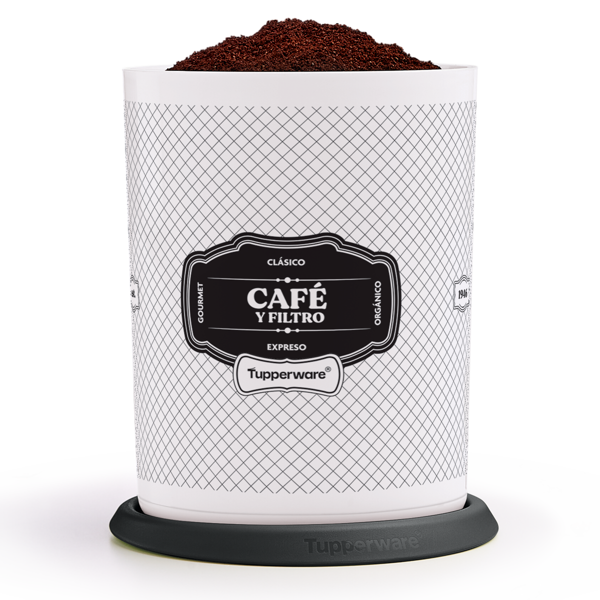 Bote para cafe 1.3L Tupperware Hermético Toque Magico 