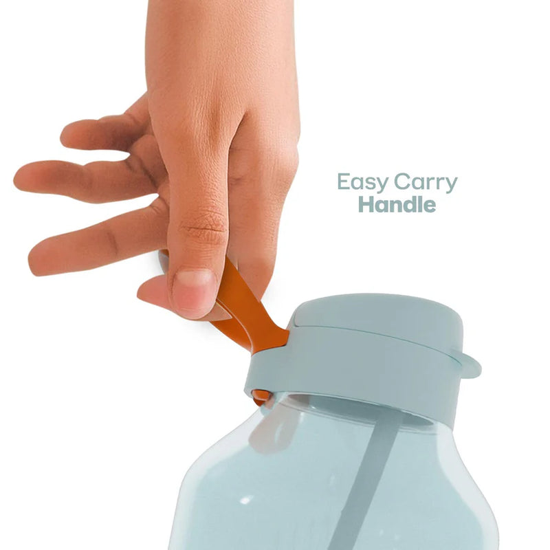 Botella motivacional 2L AQUAVIBE Tupperware Azul Turquesa con popote incluido