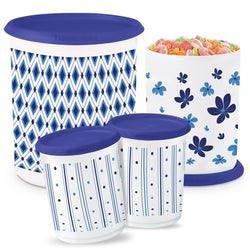 Botes herméticos para despensa Tupperware  4 pzas 1.2L, 2L y 3L Toque Magico 