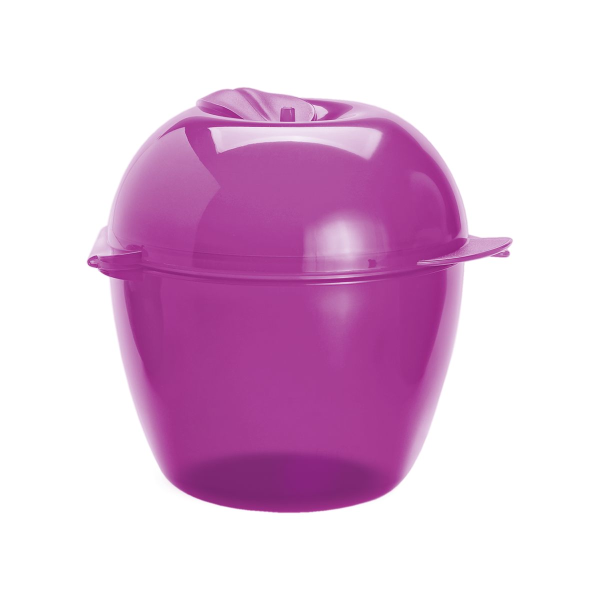 Recipiente elaborado en material rígido, con diseño increíble en forma de manzana.