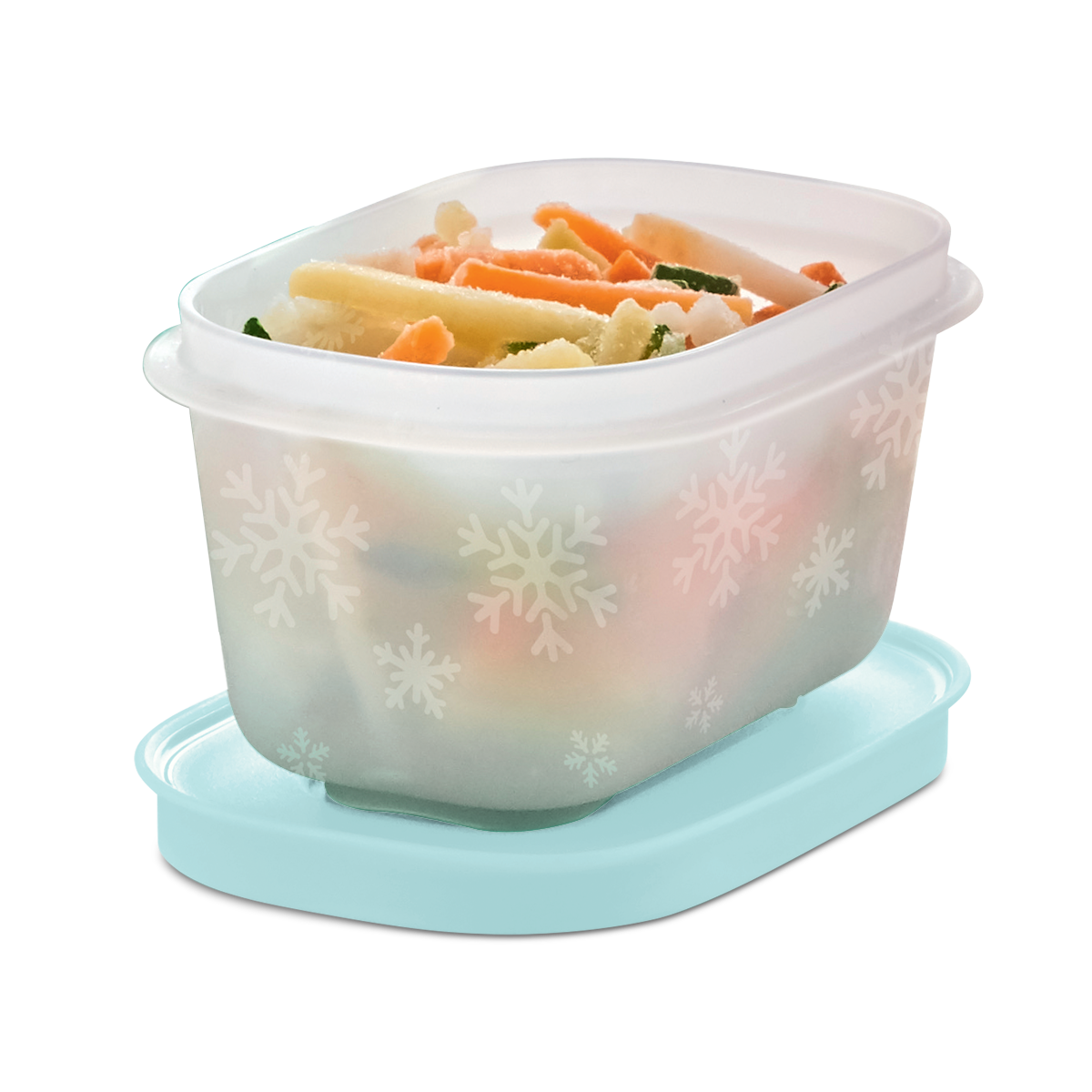 Línea de congelación . Base de material flexible que te permite desmoldar con facilidad un alimento congelado.. Producto recomendado tanto para refrigeración y congelación.. Su diseño permite que sean modulares ocupando menos espacio. . no usar en microondas ni congelador. Capacidad: 170 ml