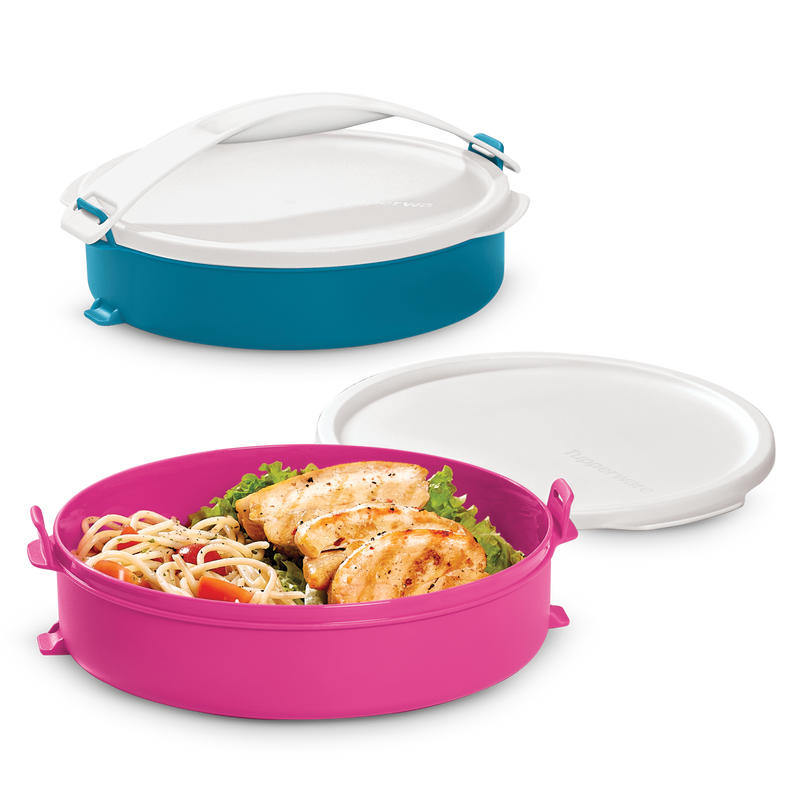 Recipiente para lunch redondo  con asa Tupperware 