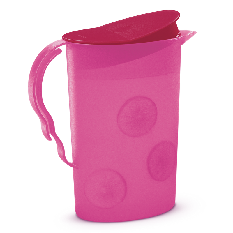 Jarra de agua 2L Tupperware Murano Rosa con tapa