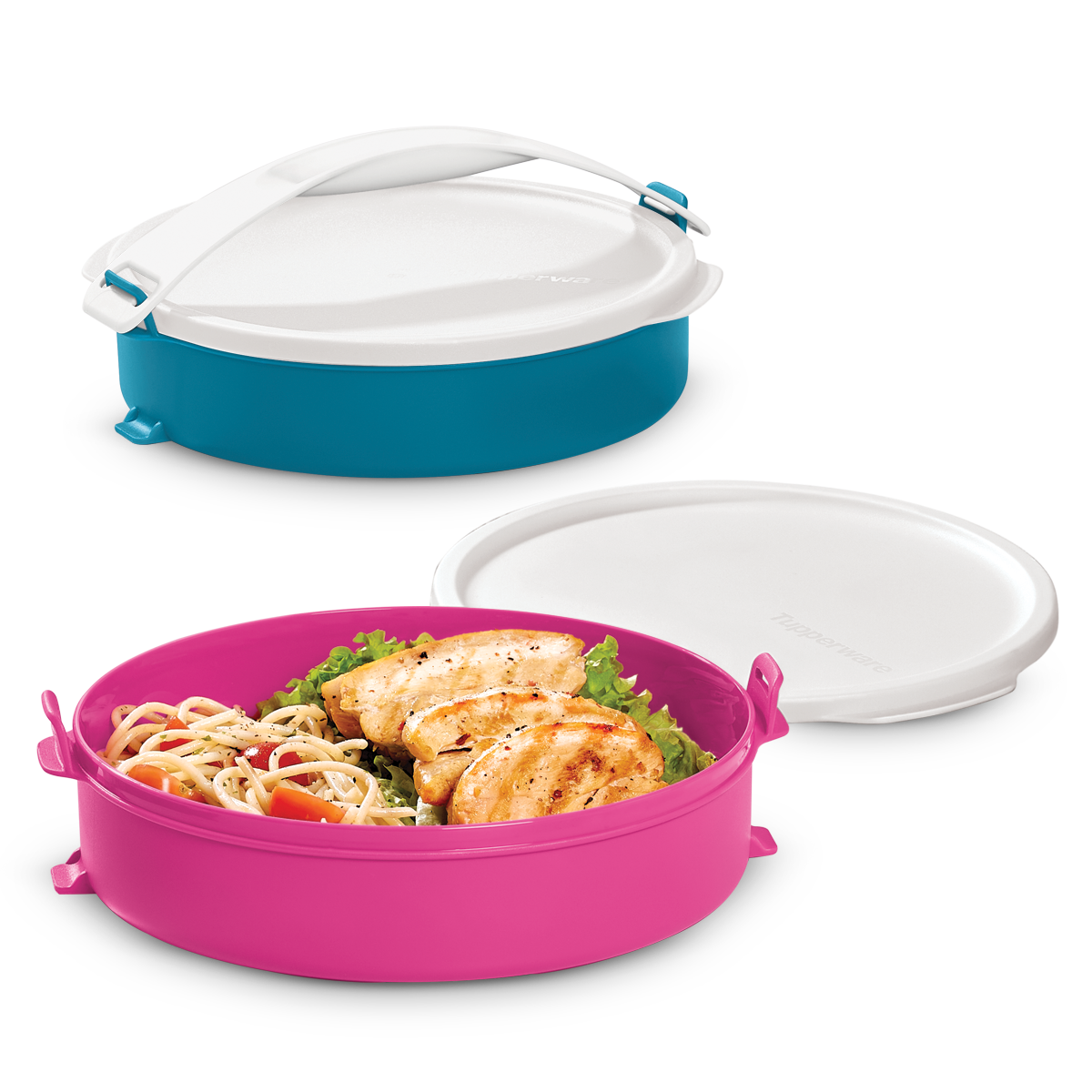Portaviandas Lonchera  Tupperware con asa  2 piezas 880 ml