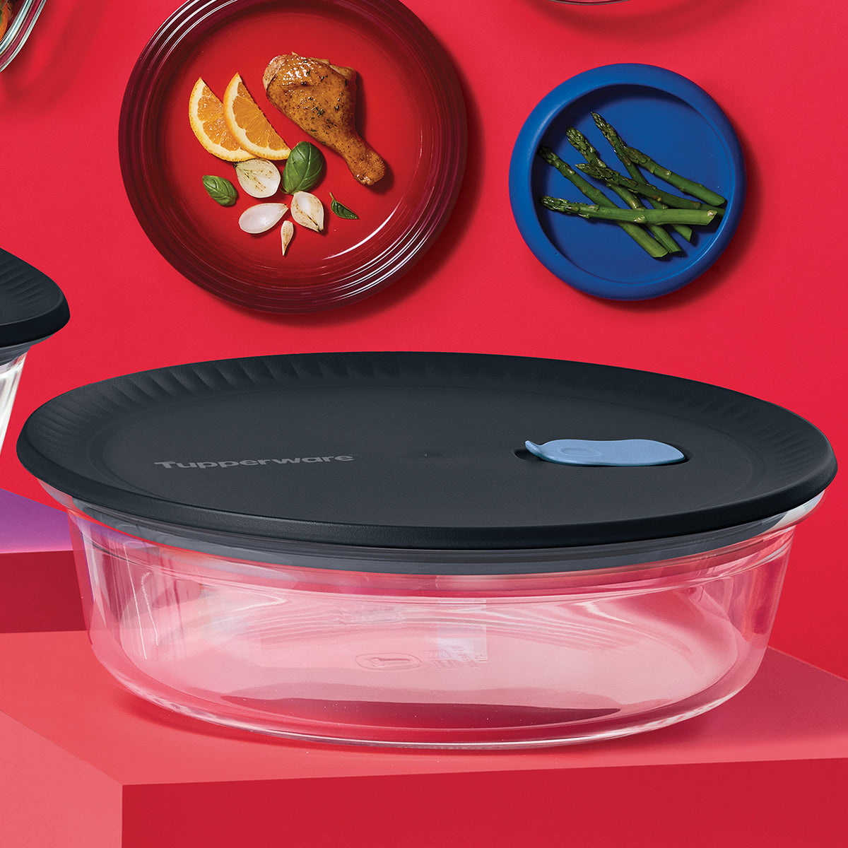 Tecnología inteligente: Sello Easy Press, fácil de colocar en pestañas que comprometen su durabilidad. Cuenta con válvula de silicona que evita salpicaduras al recalentar en microondas.