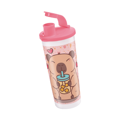 Vaso con boquilla decorado Tupperware 470ml