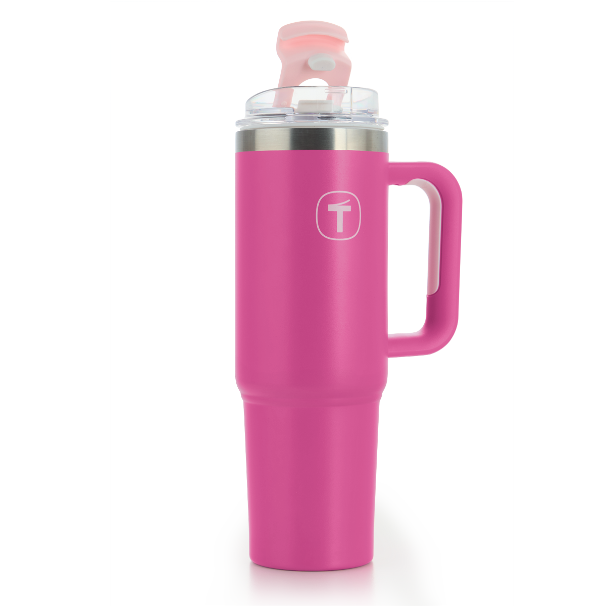 Termo Rosa para Agua cafe o te Tupperware Big T 1.2 L Frio Caliente Anti derrames 