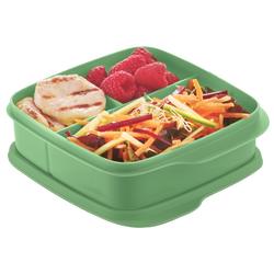 Contenedor Para Lunch C/ 3 Divisiones Tupperware verde
