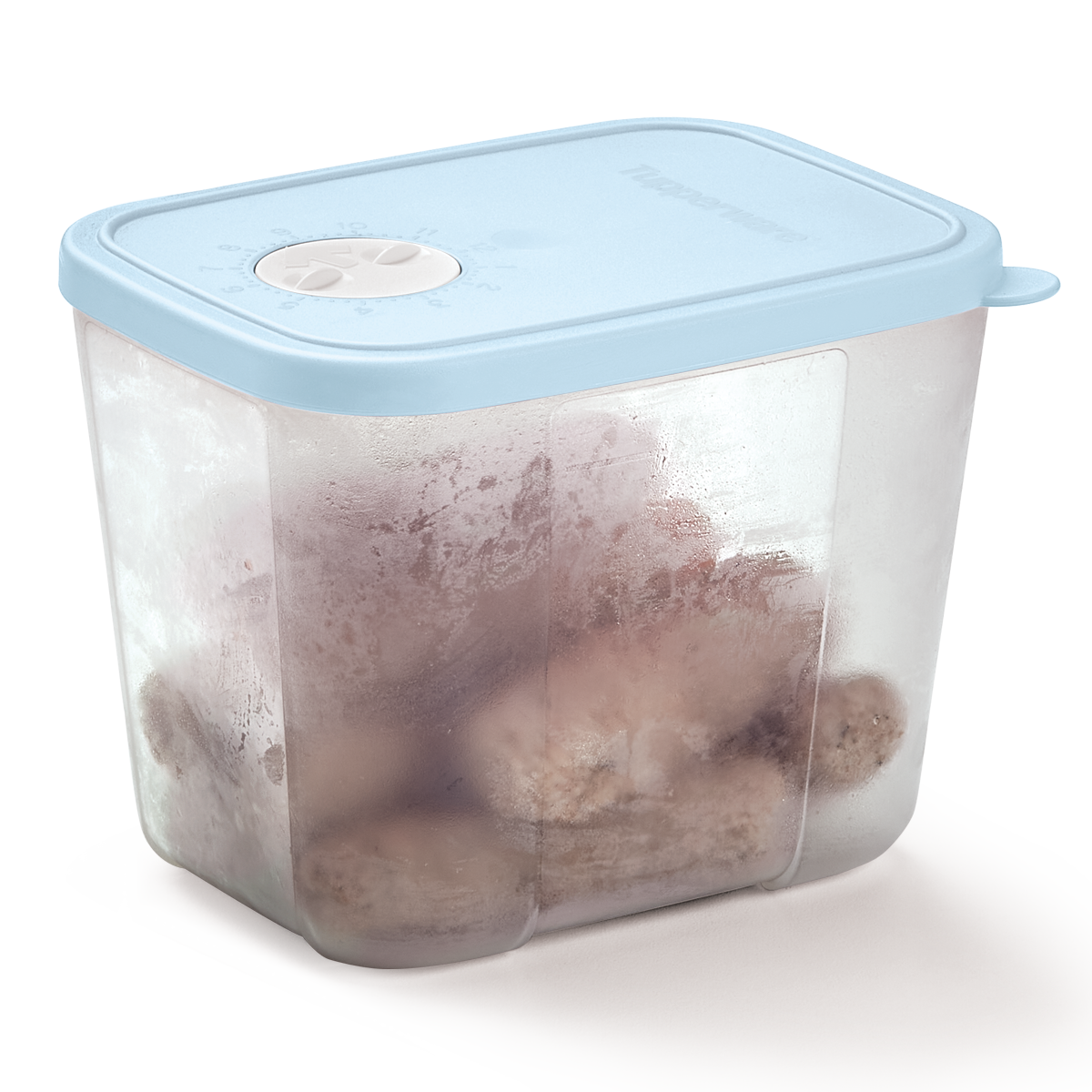 Recipiente para congelar alimentos Tupperware 1 L con fechador.