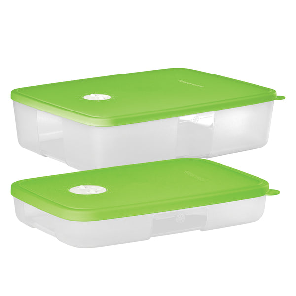 Tuppers Hermeticos para Congelar comida Tupperware Set 2 pzas 3.1 L y 1.2 L