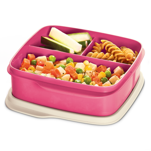 Contenedor para lunch con divisiones  variedad de alimentos en un mismo recipiente sin que se mezclen.  Alto: 4.5 cm Ancho: 15 cm Largo: 26 cm