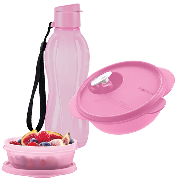 Kit para lunch escolar  Tupperware Rosa