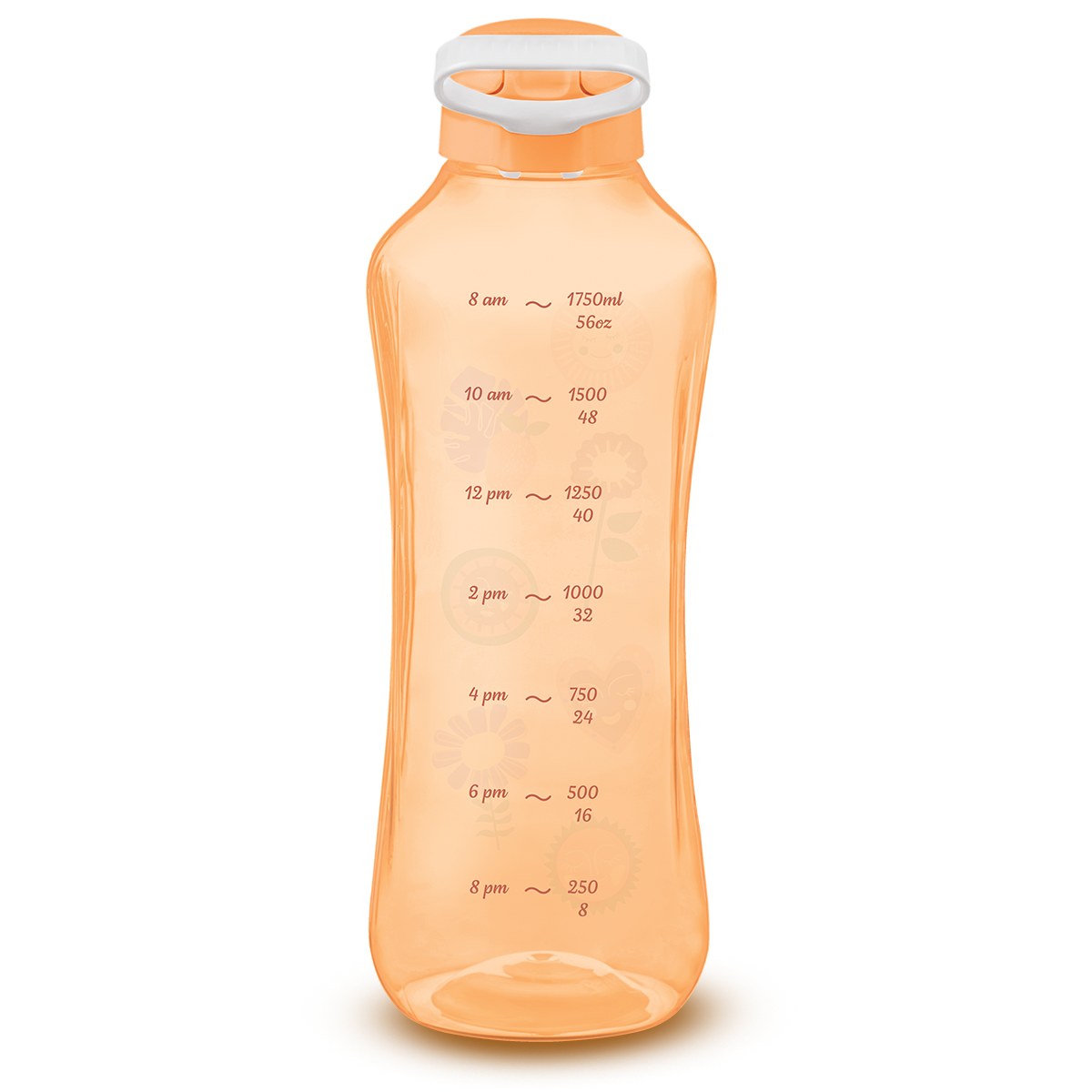 Botella motivacional 2L Naranja Tupperware