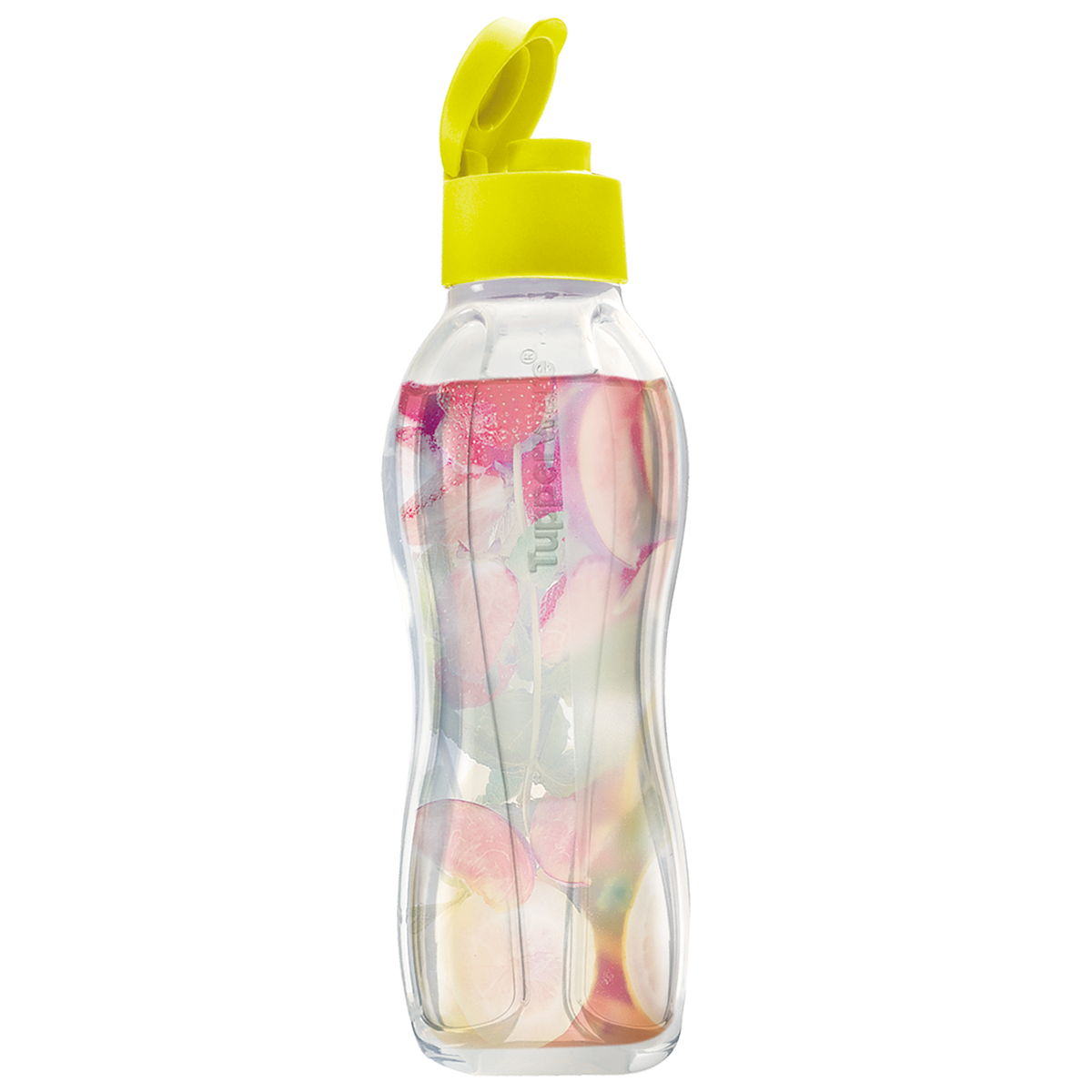 Botella para agua Eco twist 1 L Tupperware tapa hermetica. Forma ergonómica que te permite sostener con comodidad con una sola mano.
