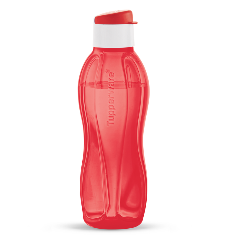 Botella para agua Eco twist 750ml Tupperware Roja con blanco