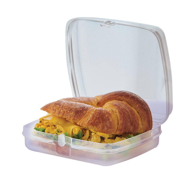 Porta sandwich Tupperware transparente para lonchera Quadrilunch