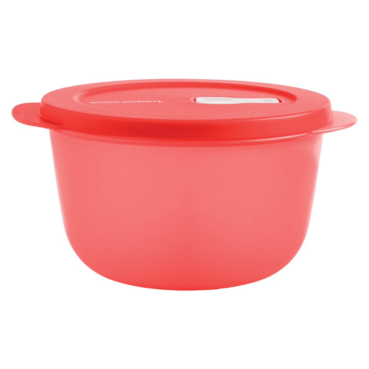Puedes calentar tu comida en el microondas porque la tapa del Tupperware Micro Flash Redondo tiene una válvula para evitar que se infle o salpique.