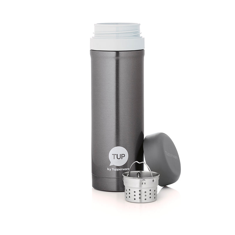 termo hermetico tup gris - para bebidas calientes y frias - tupperware