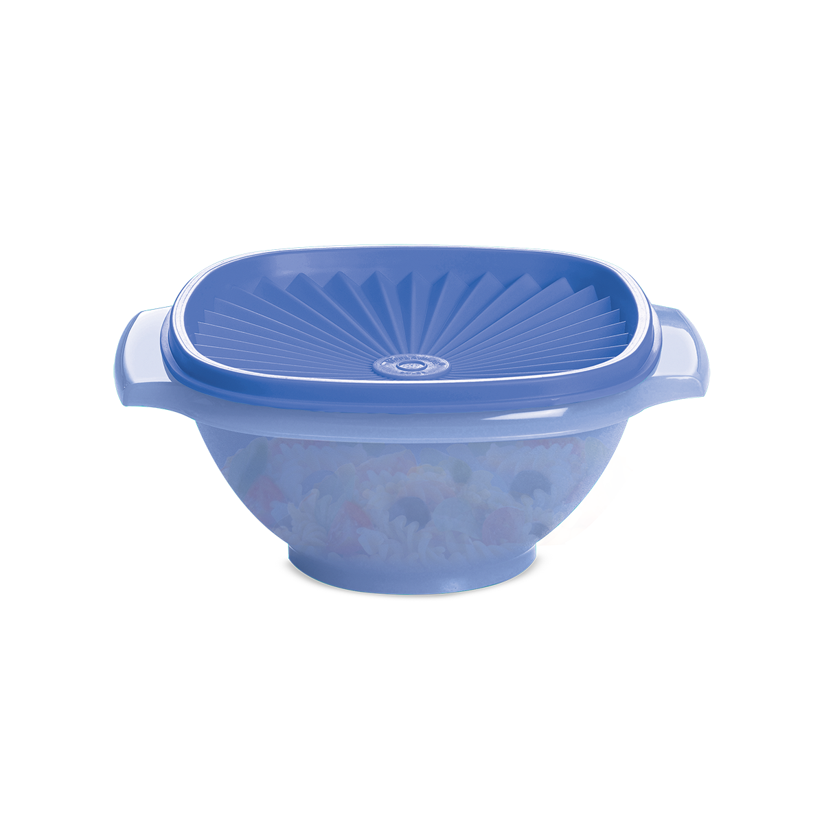 El recipiente tiene un reborde superior con dos asas que permite sostenerlo con comodidad y evitar que se resbale.